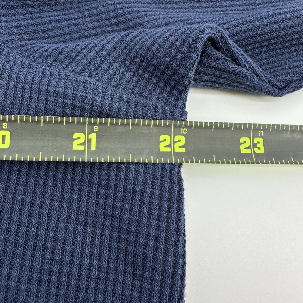 Cozy Earth Womens Bamboo Waffle Knit Long Sleeve Henley Navy Blue Size L NEW - Picture 5 of 11